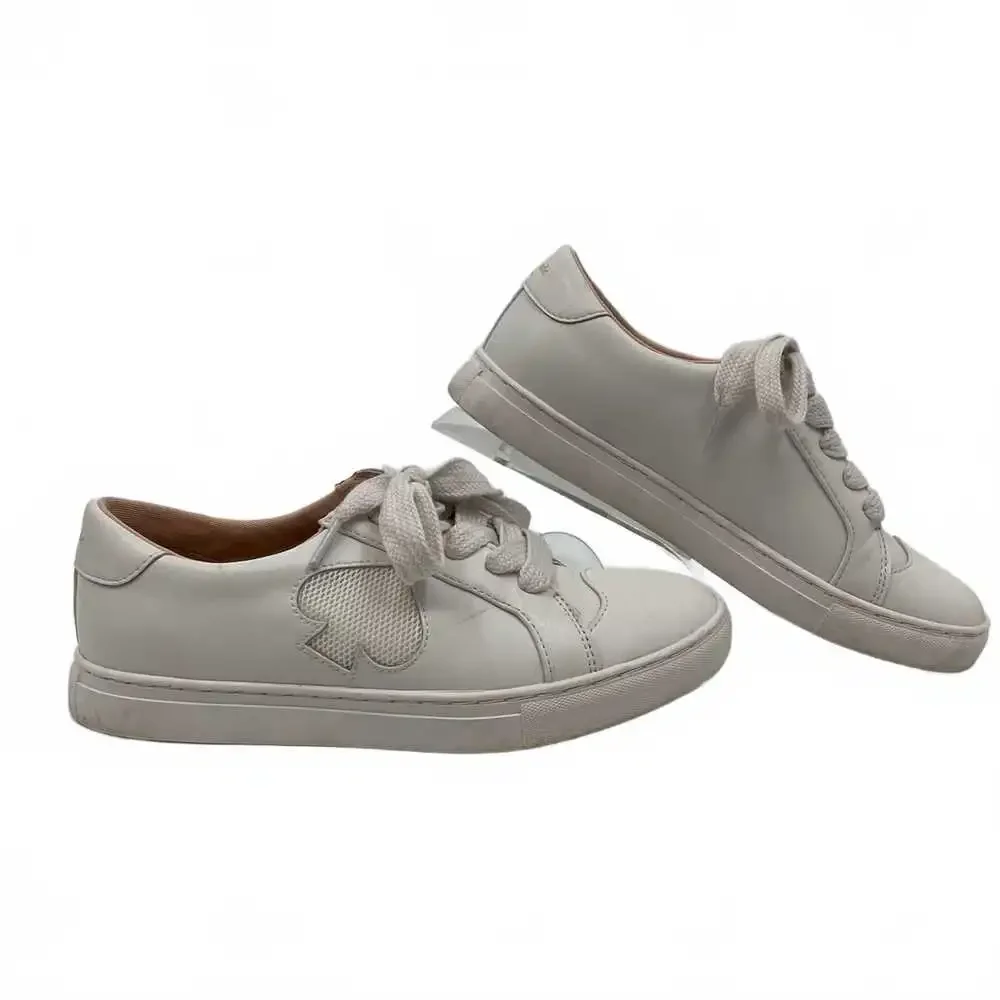 Kate Spade White Leather Classic Fez Sneakers | Women’s Size 8